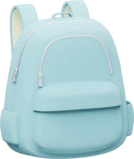 Cute Backpack 3D Icon